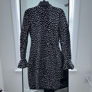 Michael Kors Printed Bell Sleeve Dress